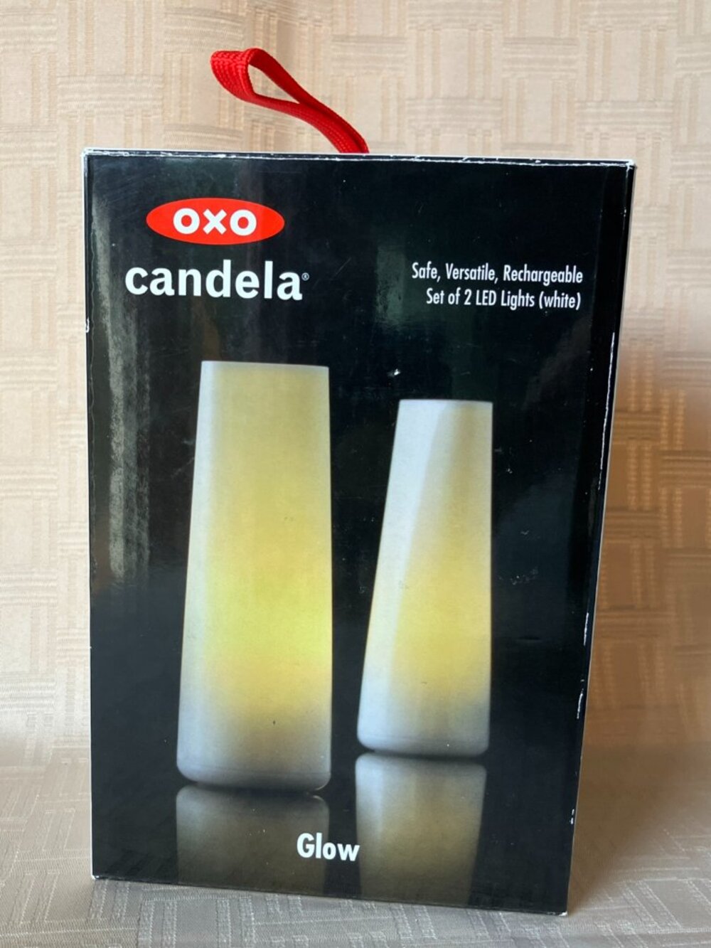 NEW OXO Candela Glow Rechargeable Safe and Versatile LED Lights, White, Set of 2